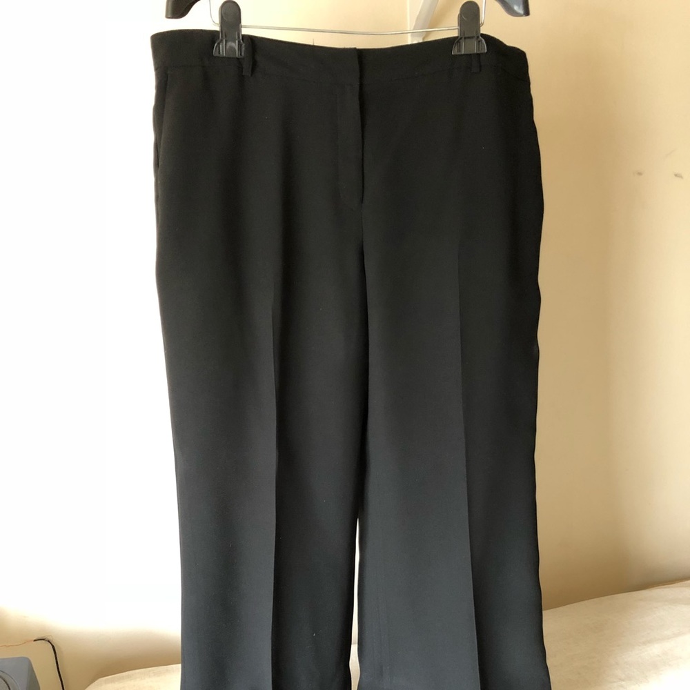 Wrinkle free classic black pant